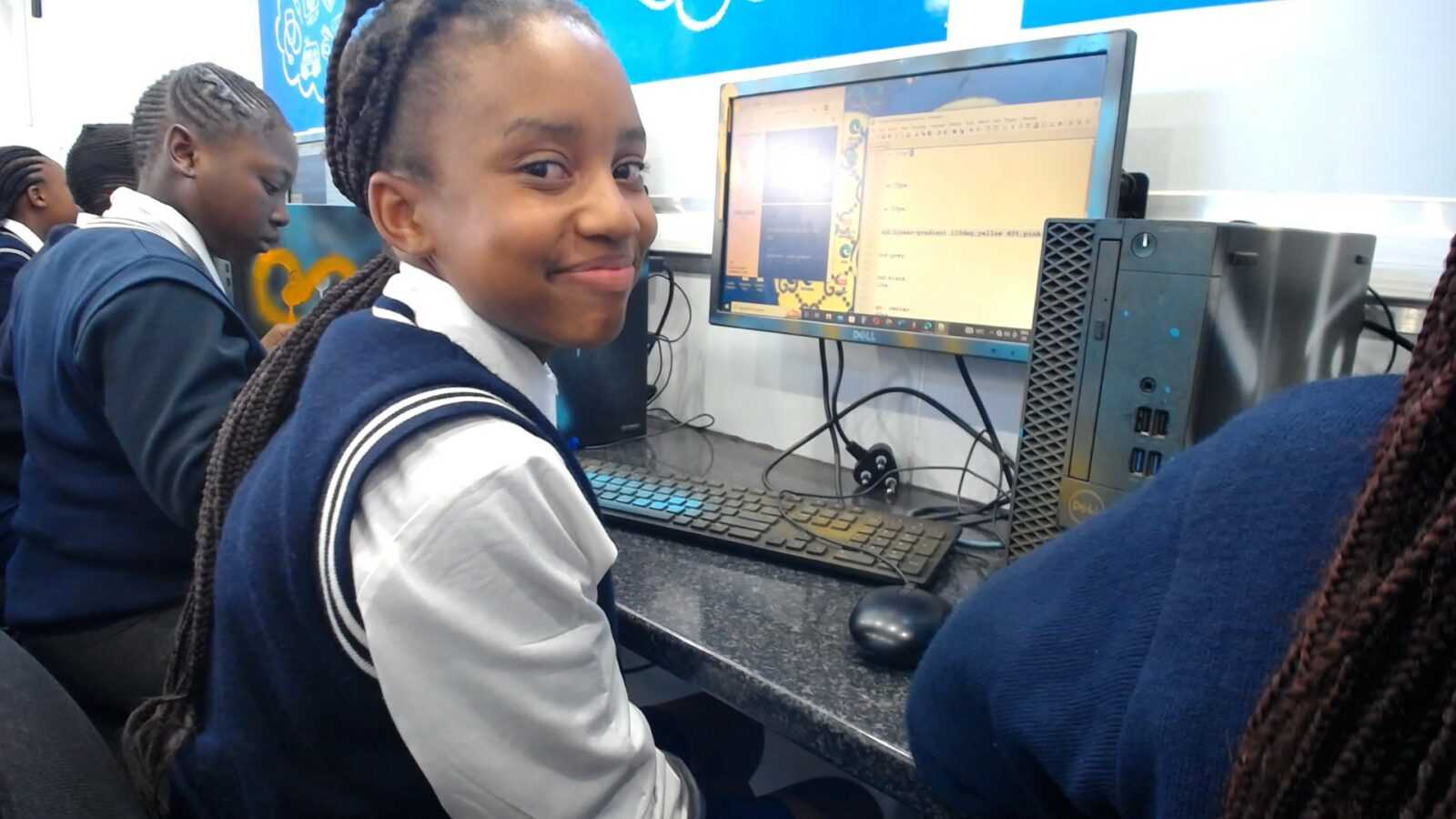 Mandela Day Kid Coding the 1 5 Minute Website.